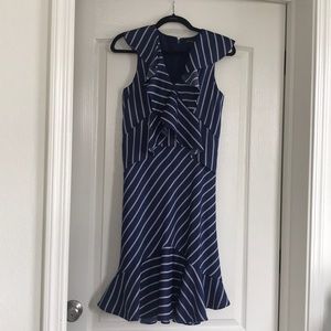 Navy Stripped J Crew Dress